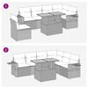vidaXL Set canapele de grădină, 7 piese, cu perne, gri, poliratan