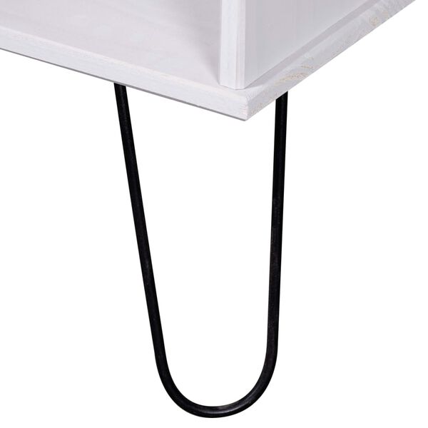 vidaXL Măsuță de cafea New York, alb & natural, lemn masiv pin