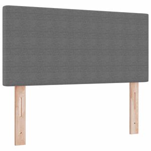 vidaXL Tăblie LED cu benzi LED Gri deschis 80 cm Țesătură din corduroy