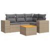 vidaXL Set canapele de grădină cu perne, 5 piese, bej, poliratan