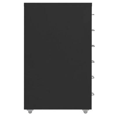 vidaXL Fișet mobil, negru, 28x41x69 cm, metal