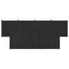 vidaXL Panou de Gardă 7 buc. 1230 x 186,5 cm WPC și Aluminiu Negru