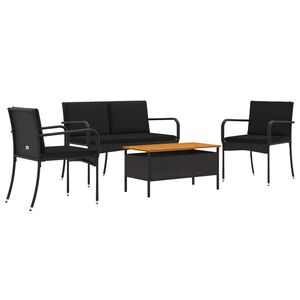 vidaXL Set de grădină cu pernă oțel