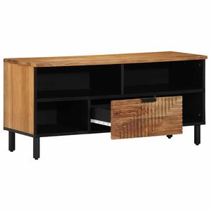 vidaXL Cabinet TV cu sertar Maro 100 x 33 x 46 cm Lemn de mango solid