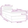 vidaXL Pat box spring cu saltea, albastru &icirc;nchis, 100x210 cm, catifea