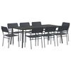 vidaXL Set de dining 9 buc. Antracit Oțel