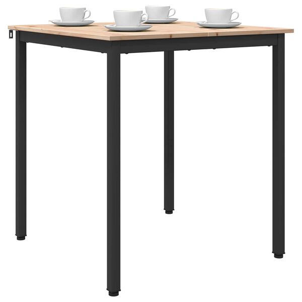 vidaXL Masă de dining natural 70 x 70 x 75 cm Lemn de pin masiv