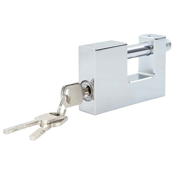 vidaXL Lacăt 2 pcs Argintiu 7,8 x 2 x 5 cm Fier