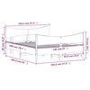 vidaXL Cadru de pat fără saltea, maro ceruit 140x200 cm lemn masiv pin