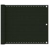 vidaXL Paravan de balcon, verde &icirc;nchis, 75x400 cm, HDPE