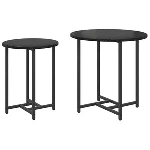 vidaXL Set măsuțe laterale 2 buc. Stejar Negru 50 x 50 x 50 cm
