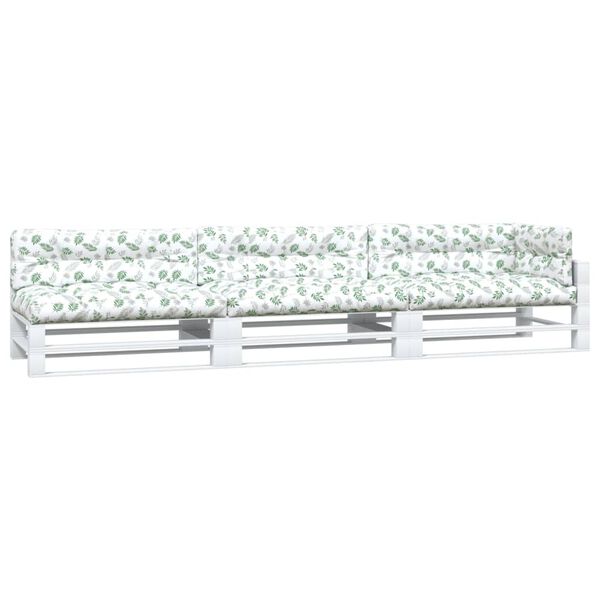 vidaXL Perne de paleți, 7 buc., model cu frunze, material textil