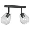 vidaXL Spot de tavan Negru 33 x 13 x 26 cm Sticlă și Metal