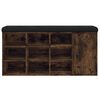 vidaXL Bancă de pantofi, stejar fumuriu, 102x32x50 cm, lemn prelucrat