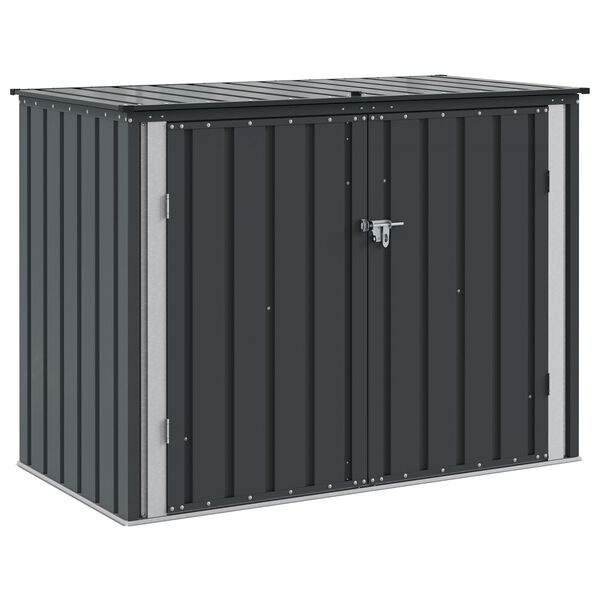 vidaXL Cutie de depozitare pentru grădină Negru 151,5 x 82 x 110,5 cm