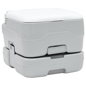 vidaXL Toaletă de camping Albastru deschis și alb 41,5 x 36,5 x 42 cm