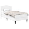 vidaXL Cadru de pat cu headboard Alb 90 x 190 cm Piele artificială