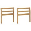 vidaXL Modul cotiere 2 pcs Alb 58,5 x 8,5 x 60 cm Lemn Solid de Acacia
