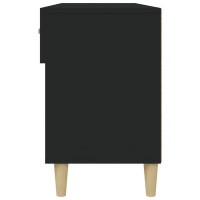 vidaXL Pantofar, negru, 102x35x55 cm, lemn compozit