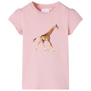vidaXL Tricou pentru copii, roz deschis, 104