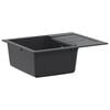 vidaXL Chiuvetă de bucătărie cu o cuvă Granite 62 x 50 x 20 cm Grafit