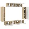 vidaXL Cabinet TV 8 pcs Stejar Sonoma