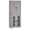 vidaXL Dulap &icirc;nalt, gri sonoma, 69,5x34x180 cm, lemn compozit