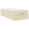 vidaXL Cadru de pat otoman cu saltea crem 80x200cm stofa