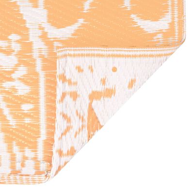 vidaXL Covor de exterior, portocaliu și alb, 120x180 cm, PP