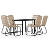 vidaXL Set de mobilier pentru grădină, 7 piese, stejar