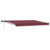 vidaXL Cadru manual de marchiză cu LED-uri Bordo și Antracit 4 &times; 3 m
