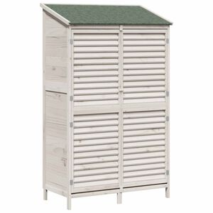 vidaXL Sălaș de grădină Alb 106 x 56 x 176,5 cm Lemn de Brad Solid