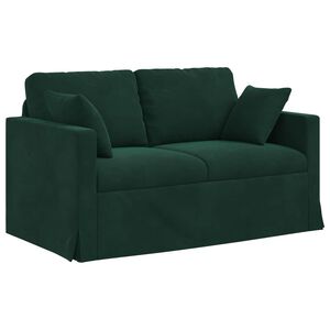 vidaXL Canapea Verde &icirc;nchis 138 x 78 x 80 cm Catifea