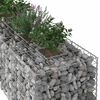 vidaXL Pat ridicat din gabion Argintiu 180 x 60 x 55 cm