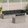 vidaXL Set de canapele pentru grădină 8 pcs Gri deschis Rattan poli