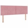 vidaXL Tăblie cap Roz 160 cm Catifea