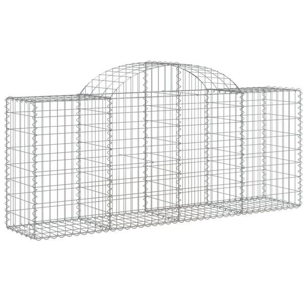 vidaXL Coșuri gabion arcuite 11 buc, 200x50x80/100 cm, fier galvanizat