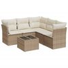 vidaXL Set canapele de grădină cu perne, 6 piese, bej, poliratan