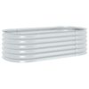 vidaXL Strat &icirc;nălțat de grădină argintiu 160x80x44 cm oțel galvanizat