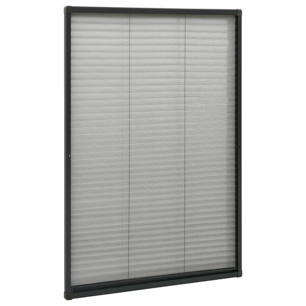 vidaXL Plasă insecte plisse pentru ferestre antracit 80x160cm aluminiu