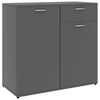 vidaXL Dulap, gri, 80x36x75 cm, lemn prelucrat