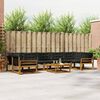 vidaXL Set de canapele de exterior cu pernă 8 pcs Natural și Negru