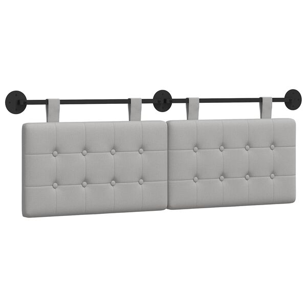 vidaXL Cap de pat suspendat Gri nori 150 x 55 x 5 cm țesătură