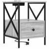 vidaXL Dulap de noapte Gri Sonoma 41,5 x 40,5 x 55 cm Lemn prelucrat