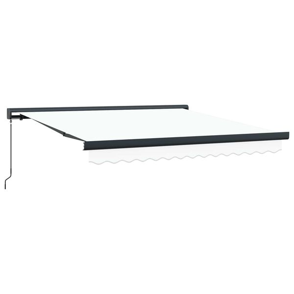 vidaXL Cortina Retractabilă Alb 300 x 250 cm Stofă și Metal