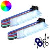 vidaXL Bandă LED 2 pcs Negru și Alb 1745 mm Cupru și Plastic