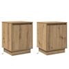 vidaXL Dulap de noapte 2 pcs Stejar Artizanal 39 x 34,5 x 50 cm