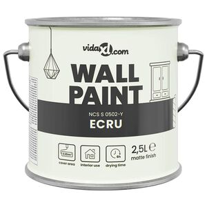vidaXL Vopsea de perete Maro 2,5 L Print pe perete
