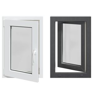 vidaXL Fereastră de subsol culoare internă albă RISOR 50 x 75 cm