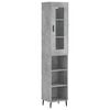 vidaXL Dulap &icirc;nalt, gri beton, 34,5x34x180 cm, lemn prelucrat